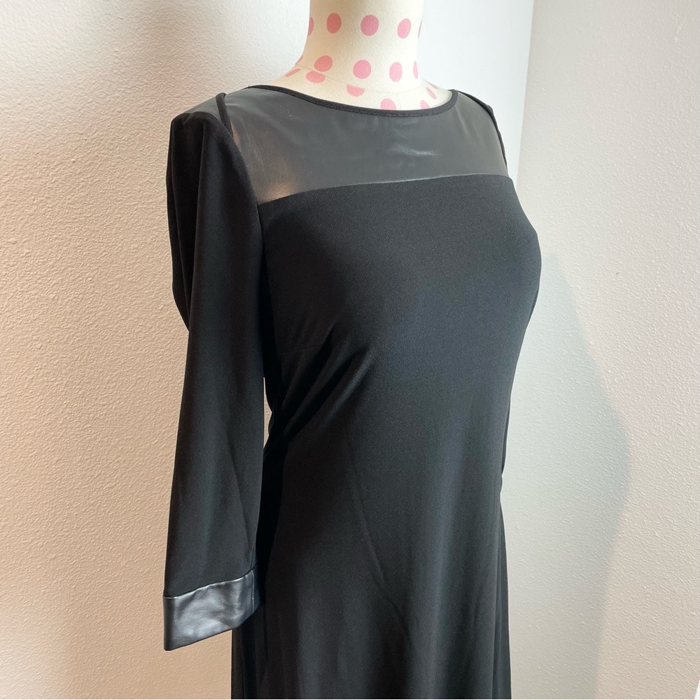 Marc New York Dress Women’s Black Faux Leather Trim 6 NWT - Picture 2 of 10